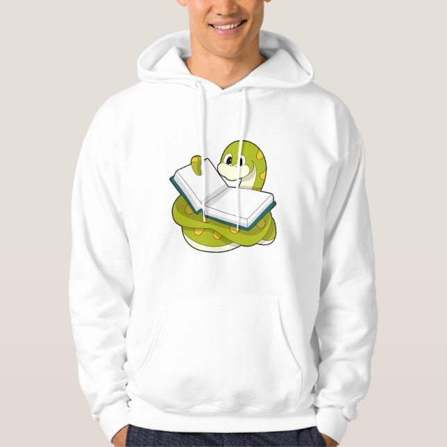 Veste À Capuche Serpent à la lecture avec livre (Devant)