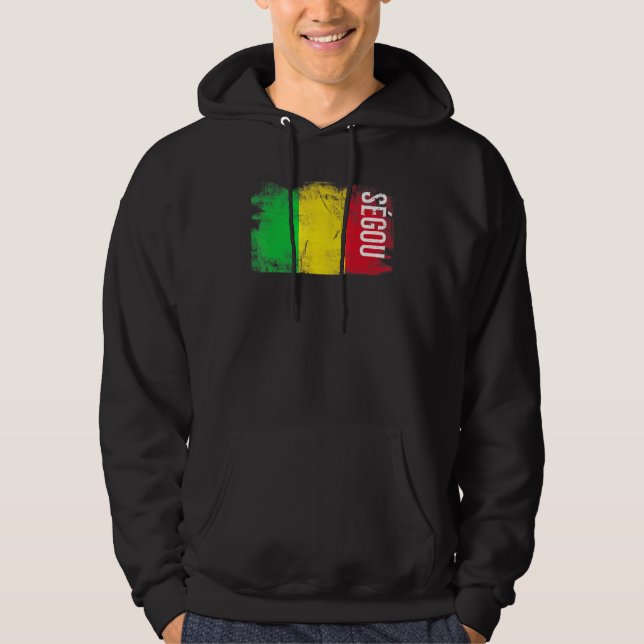 Veste À Capuche Sgou Mali Drapeau Pour Maliens Hommes Femmes Enfan (Devant)