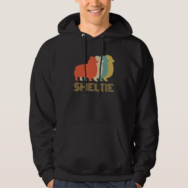 Veste À Capuche Sheltie Shetland Sheepdog Élevage Amoureux de les  (Devant)