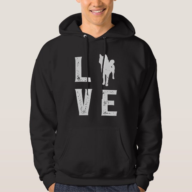 Veste À Capuche Shiba inu Love (Devant)