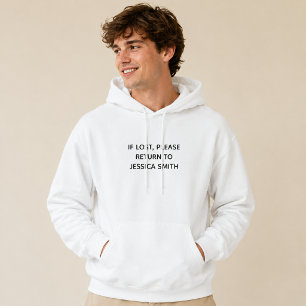 Veste À Capuche SI PERDU RETOURNEZ À Nom personnalisé