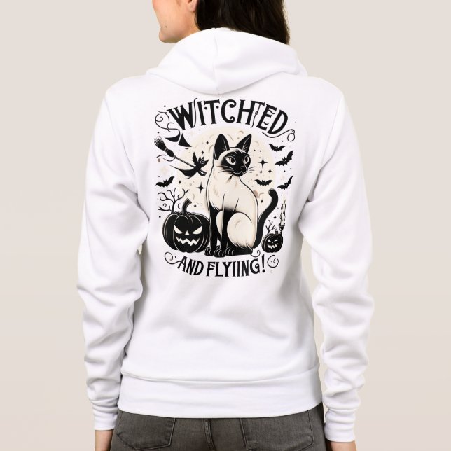 Veste À Capuche Siamese cat Magic : Bewitted and Free (Dos)