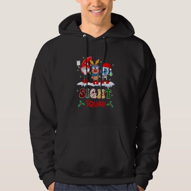 Veste À Capuche Sight Squad Gnome Reindeer Santa Christmas Optomet (Devant)