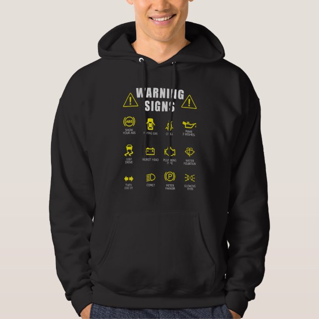 Veste À Capuche Signes d'avertissement de réparation de voiture di (Devant)