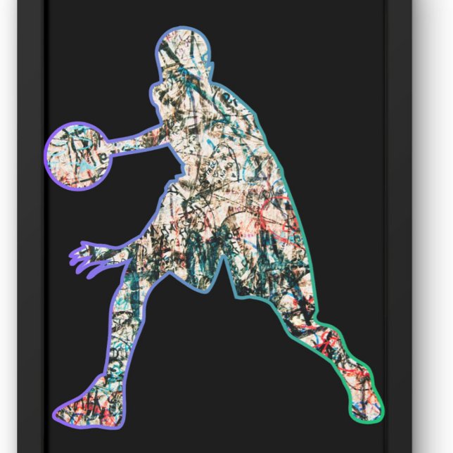 Veste À Capuche Silhouette colorée du joueur de basket (Créateur téléchargé)