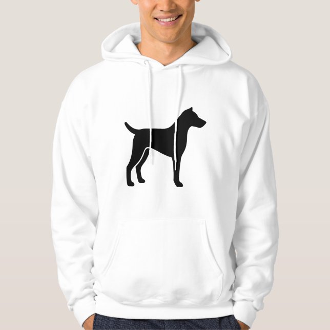 Veste À Capuche Silhouette de chien classique - Design minimaliste (Devant)
