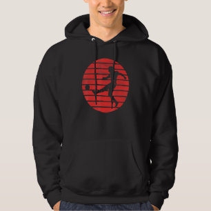 Veste À Capuche Silhouette Du Joueur De Football Amusant Sur Un Ar