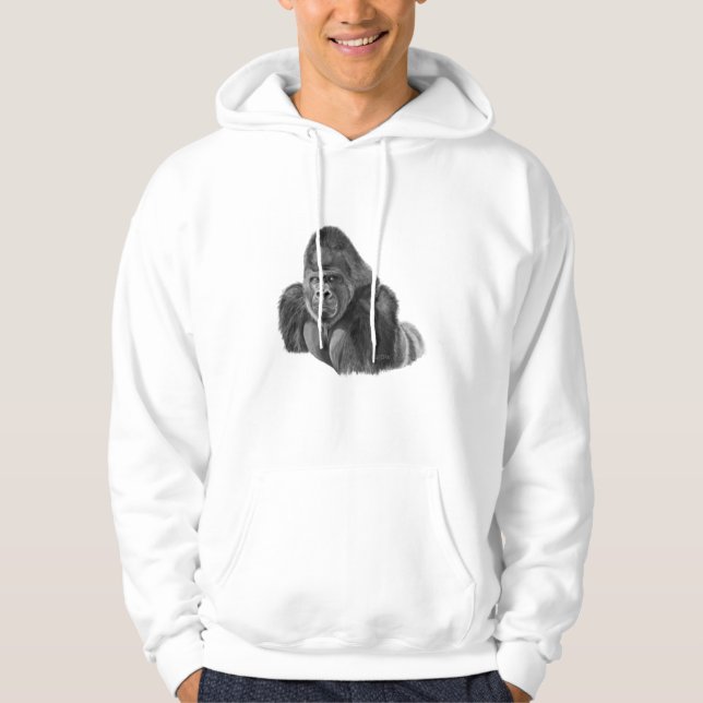 Veste À Capuche Silverback Gorilla Hoodie ゴリラのパーカー (Devant)