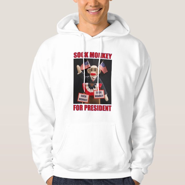 Veste À Capuche Singe de chaussette pour le Président Hoodie (Devant)