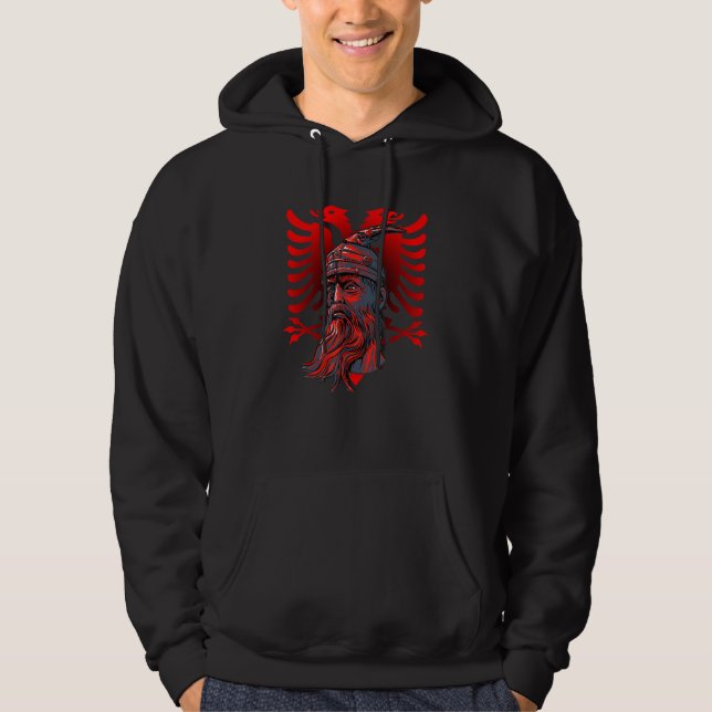 Veste À Capuche Skanderbeg Alb du Héros National Albanais Eagle Ko (Devant)