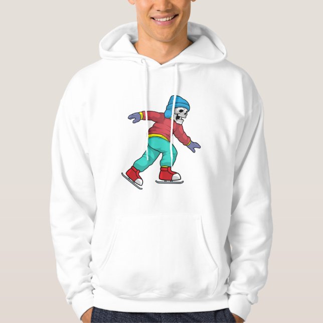 Veste À Capuche Skeleton au patinage sur glace avec patins sur gla (Devant)