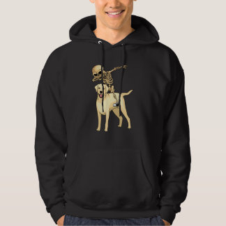 Veste À Capuche Skeleton Riding Labrador Lazy Halloween Costume Cu