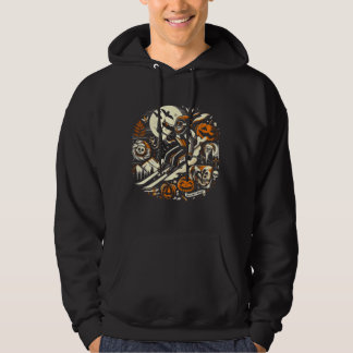 Veste À Capuche Ski en pente avec halloween