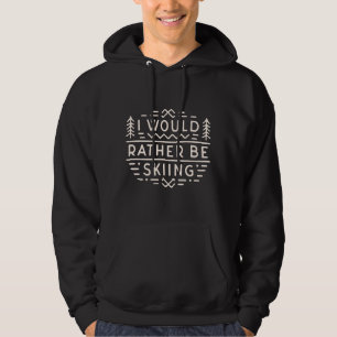 Veste À Capuche Skier cite que je préfère skier noir