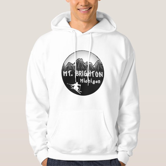 Veste À Capuche Skieur de Mt. Brighton Michigan (Devant)
