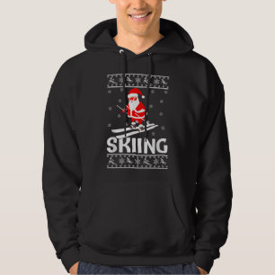 Veste À Capuche Skiing Santa Claus Christmas Skiing Lover Funny Xm