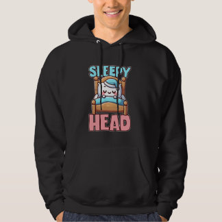 Veste À Capuche Sleepy Head Cute Bedtime Cartoon