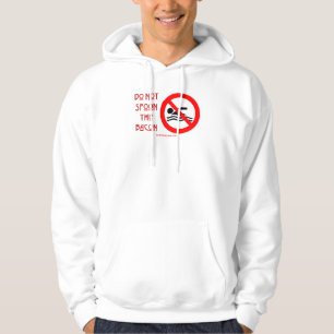 Veste À Capuche SlipperyJoe's Do Not Spoon Bacon rouge avertisseme