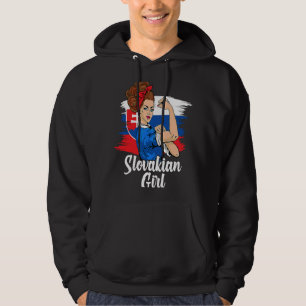 Veste À Capuche Slovakian Girl Slovaquie Drapeau Slovakian Roots