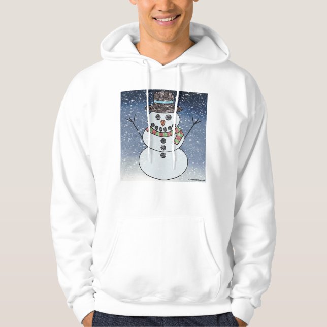 Veste À Capuche Snowman avec BG (blanc) - Sweatshirt à capuchon ma (Devant)