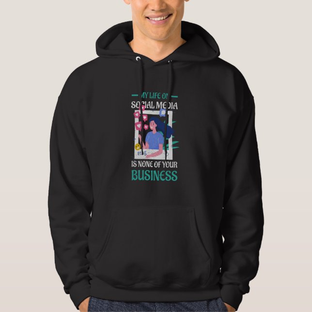 Veste À Capuche Social Media Influencer Contenu Créateur Aucun Vot (Devant)