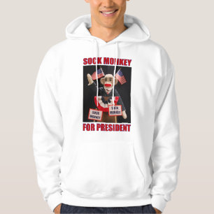 Veste À Capuche Sock Monkey for President white