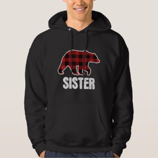 Veste À Capuche Soeur Ours Pyjama de Noël Rouge Plaid Buffalo Fam