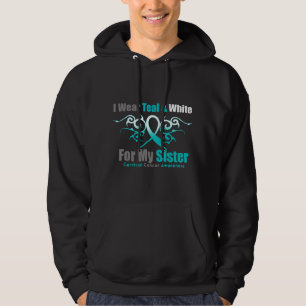 Veste À Capuche Soeur tribale de soutien de ruban de cancer du col