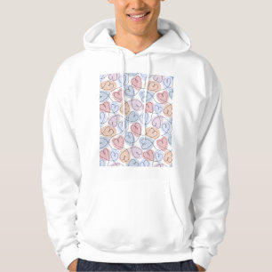 Veste À Capuche Soft Hearts : Continuous Line Valentine's