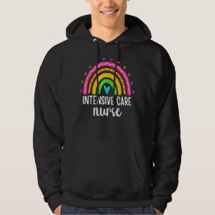 Veste À Capuche Soins intensifs Infirmière arc-en-ciel Imprimer Ic
