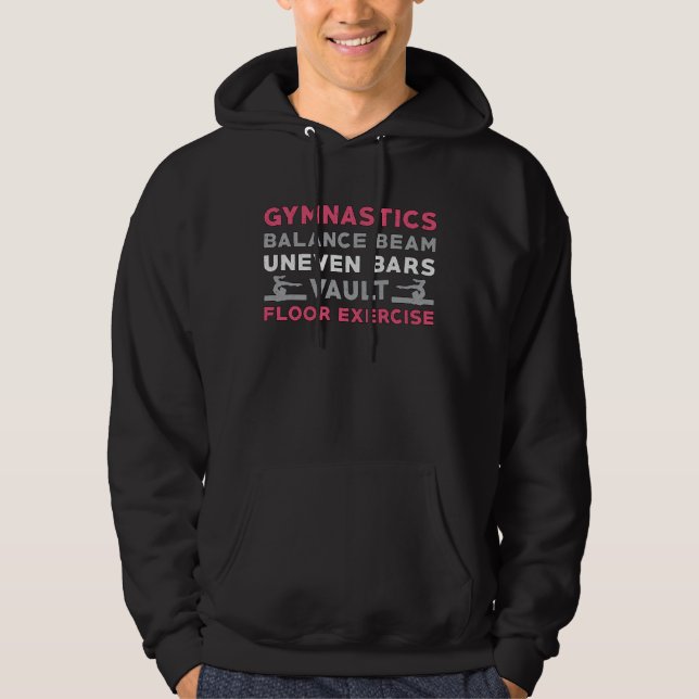Veste À Capuche Solde de gymnastique poutre non-ven Bars Vault Gym (Devant)
