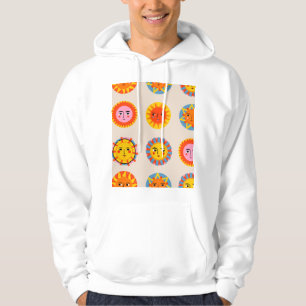 Veste À Capuche soleils Abstraits : motif sans couture ethnique.