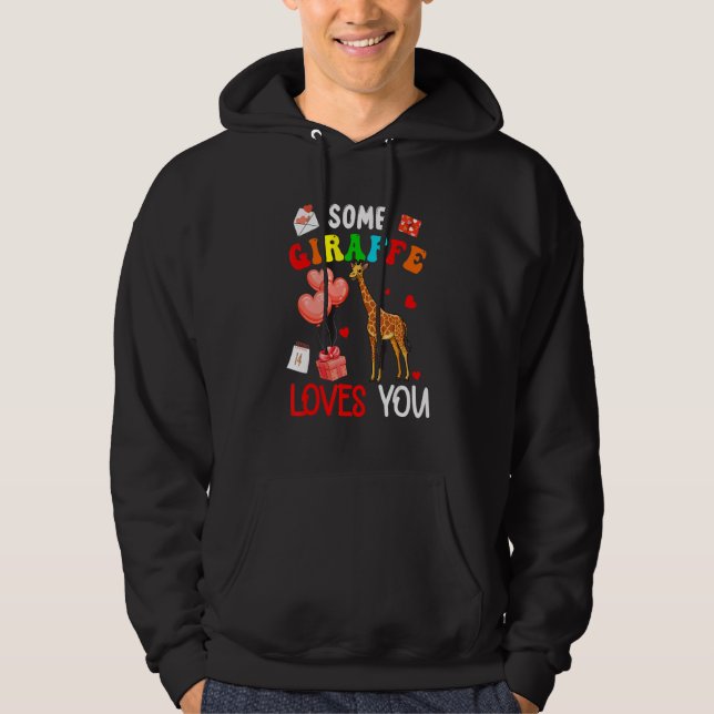 Veste À Capuche Some Giraffe Loves You Valentine's Day Animal (Devant)