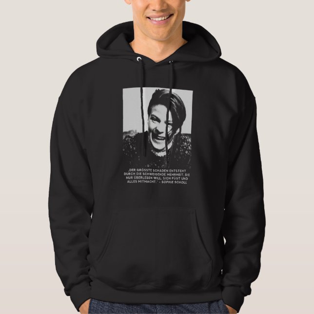 Veste À Capuche Sophie Scholl Freidenker Pour La Paix Et La Libert (Devant)
