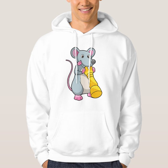 Veste À Capuche Souris aux échecs avec pièce d'échecs Pawn (Devant)