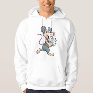 Veste À Capuche Souris en tant que secrétaire avec papier