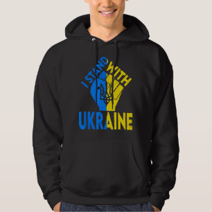 Veste À Capuche Soutien à l'Ukraine Je suis avec l'Ukraine Drapeau