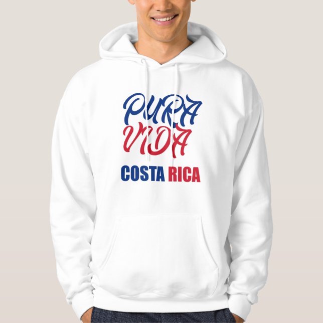 Veste À Capuche Souvenir Ticos et Ticas de cadeau de Pura Vida (Devant)