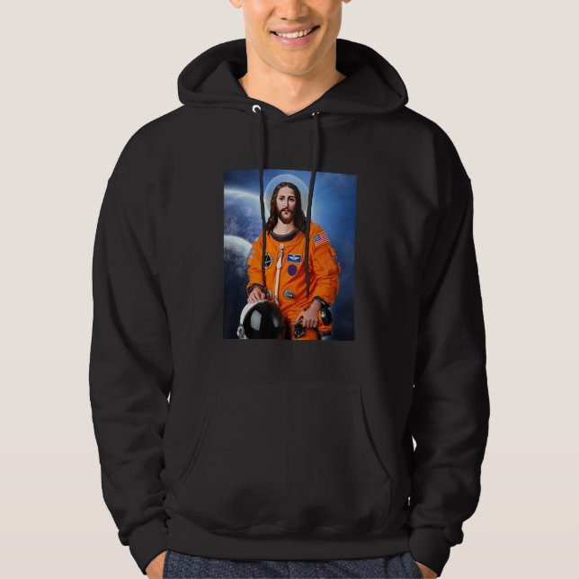 Veste À Capuche Space, Jesus Astronaut ,Atheist, Atheism, Science  (Devant)