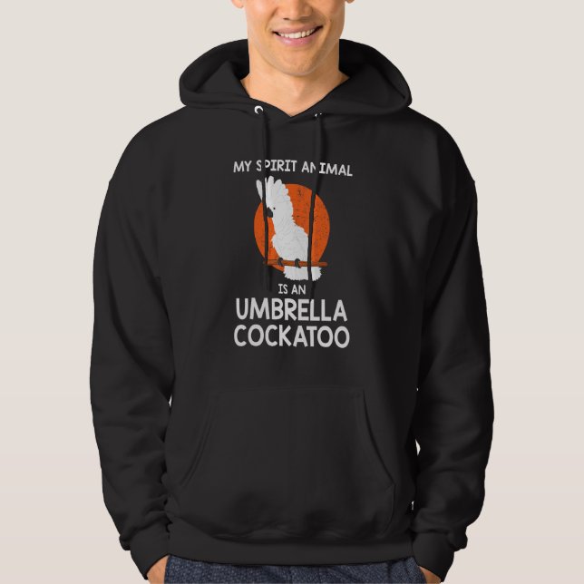 Veste À Capuche Spirit Animal Parrot Umbrella Cockatoo (Devant)