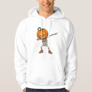 Veste À Capuche Squelette avec tête Citrouille Dab Dance Halloween