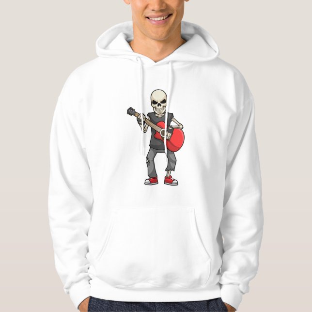 Veste À Capuche Squelette en musique avec guitare (Devant)