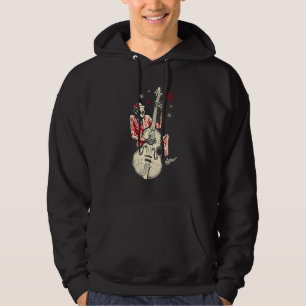Veste À Capuche Squelette Jouant de la Guitare Musique Jazz Guitar