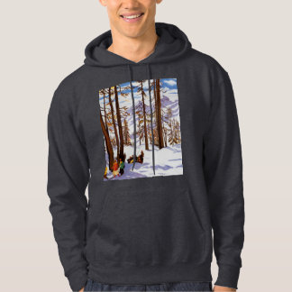 Veste À Capuche St. Moritz Vintage Skiers Alpine Elegance Art