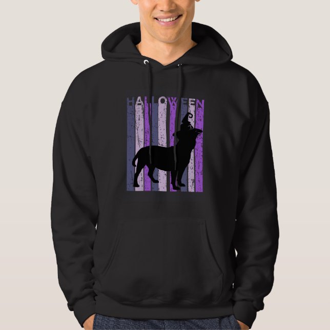 Veste À Capuche Staffy Witch Hat Halloween Spooky Creepy Purple Bu (Devant)