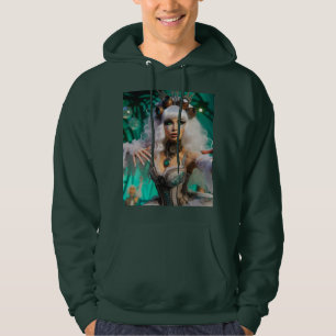 Veste À Capuche Steampunk Victorian Futuristic Green Dancer