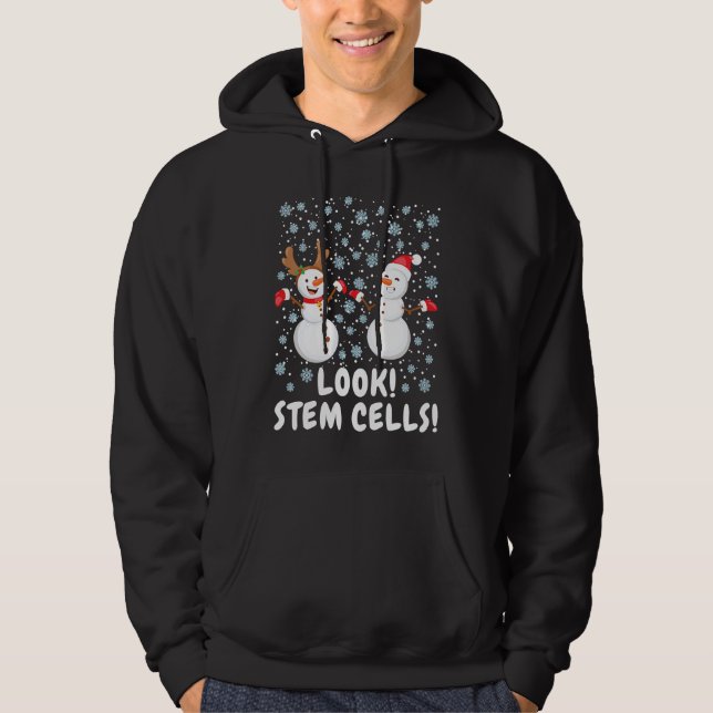 Veste À Capuche Stem Cell Snowman Christmas Science (Devant)