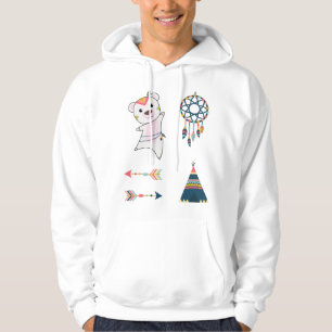 Veste À Capuche Sticker Ours Polaire Indien Ensemble Rêveur Ours