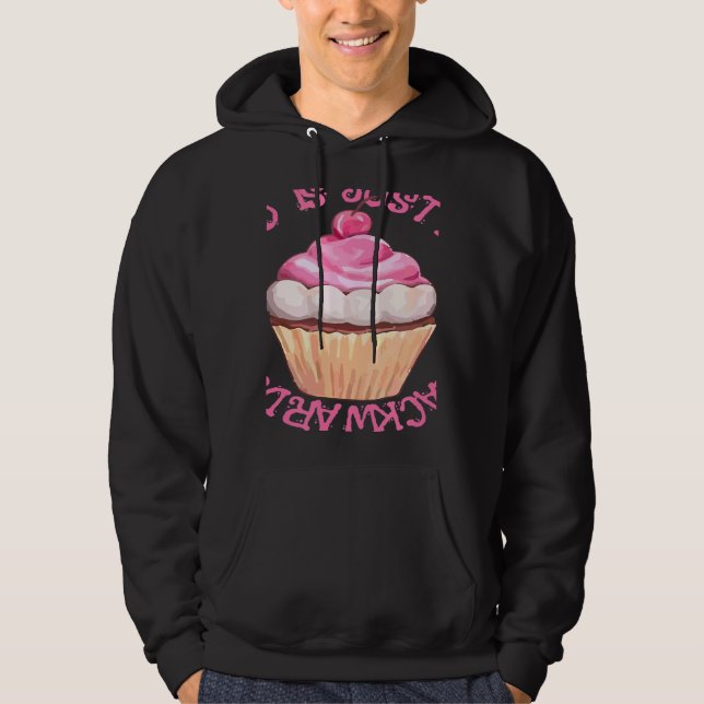 Veste À Capuche Stressed est simplement Desserts à l'envers  Cupca (Devant)