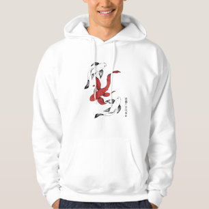 Veste À Capuche Style minimaliste Japonais Koi Poisson Dessiné À L